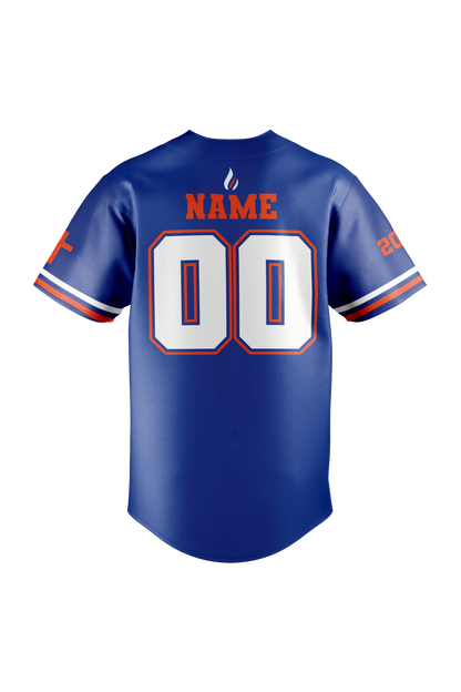 Flames MI Sublimated Baseball Full Button Jersey