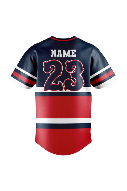 Bartlett Little League Sublimated Baseball Full Button Jersey V1