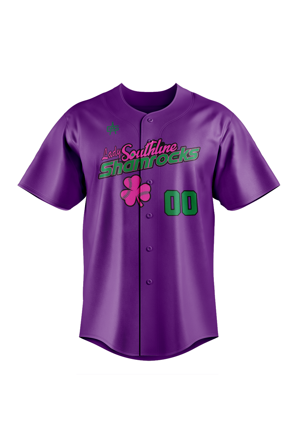 Shamrocks Sublimated Softball Full Button Jersey