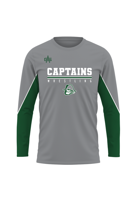 Waterford Wrestling Sublimated Performance Long Sleeve Tee- Grey