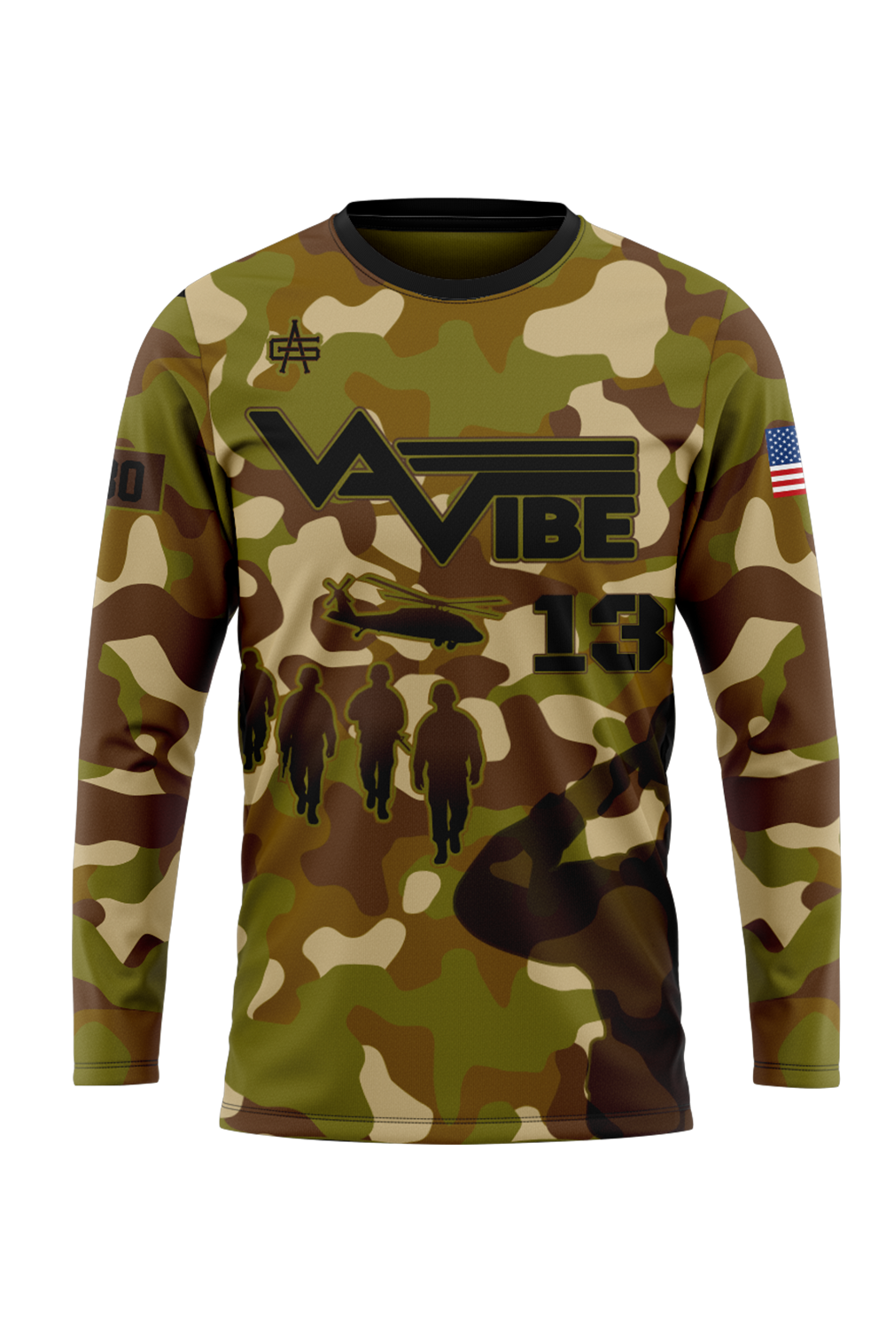 VA Vibe Softball Men's Performance Long Sleeve Dri-Fit Tee