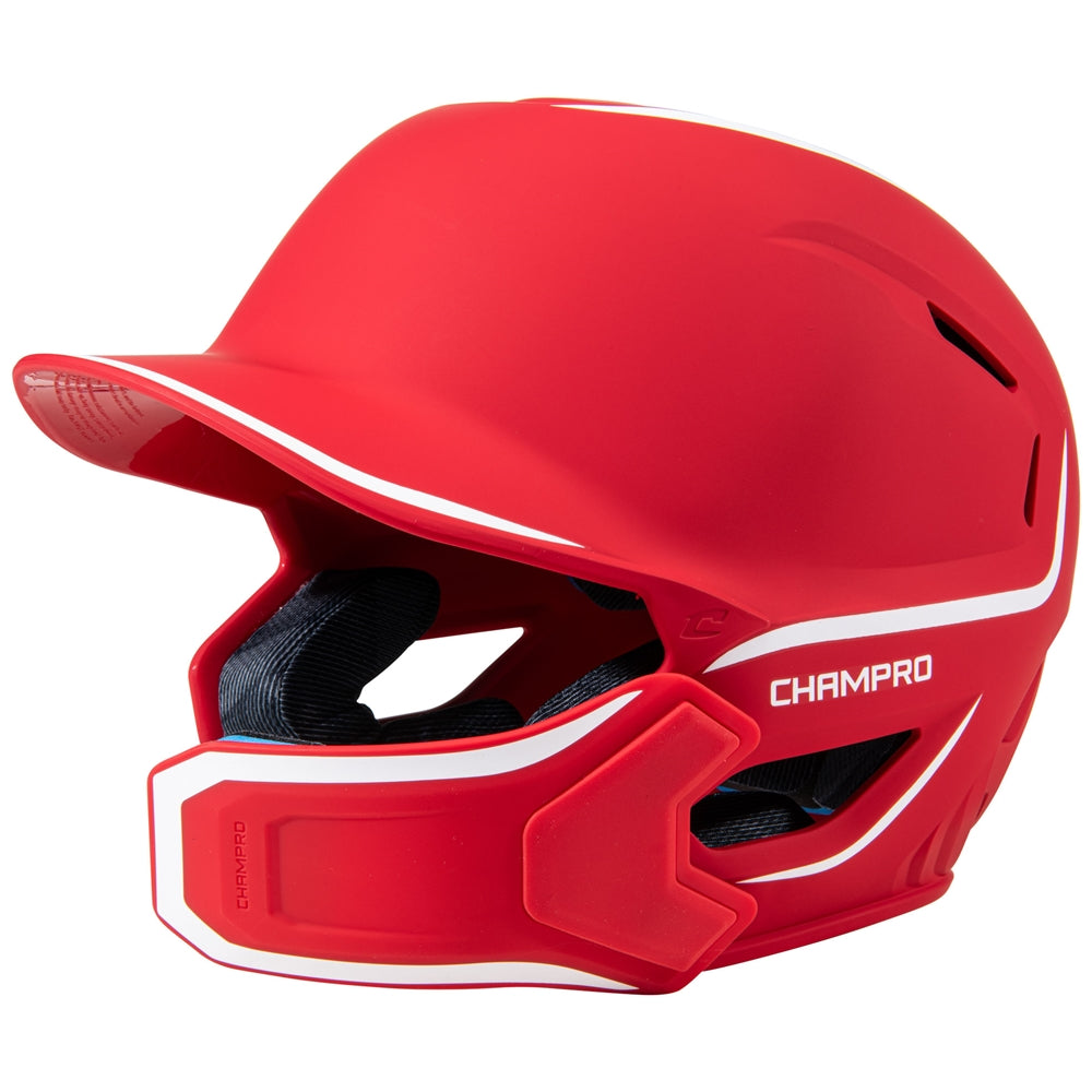 Champro HXE Matte Batting Helmet W/Jaw Guard