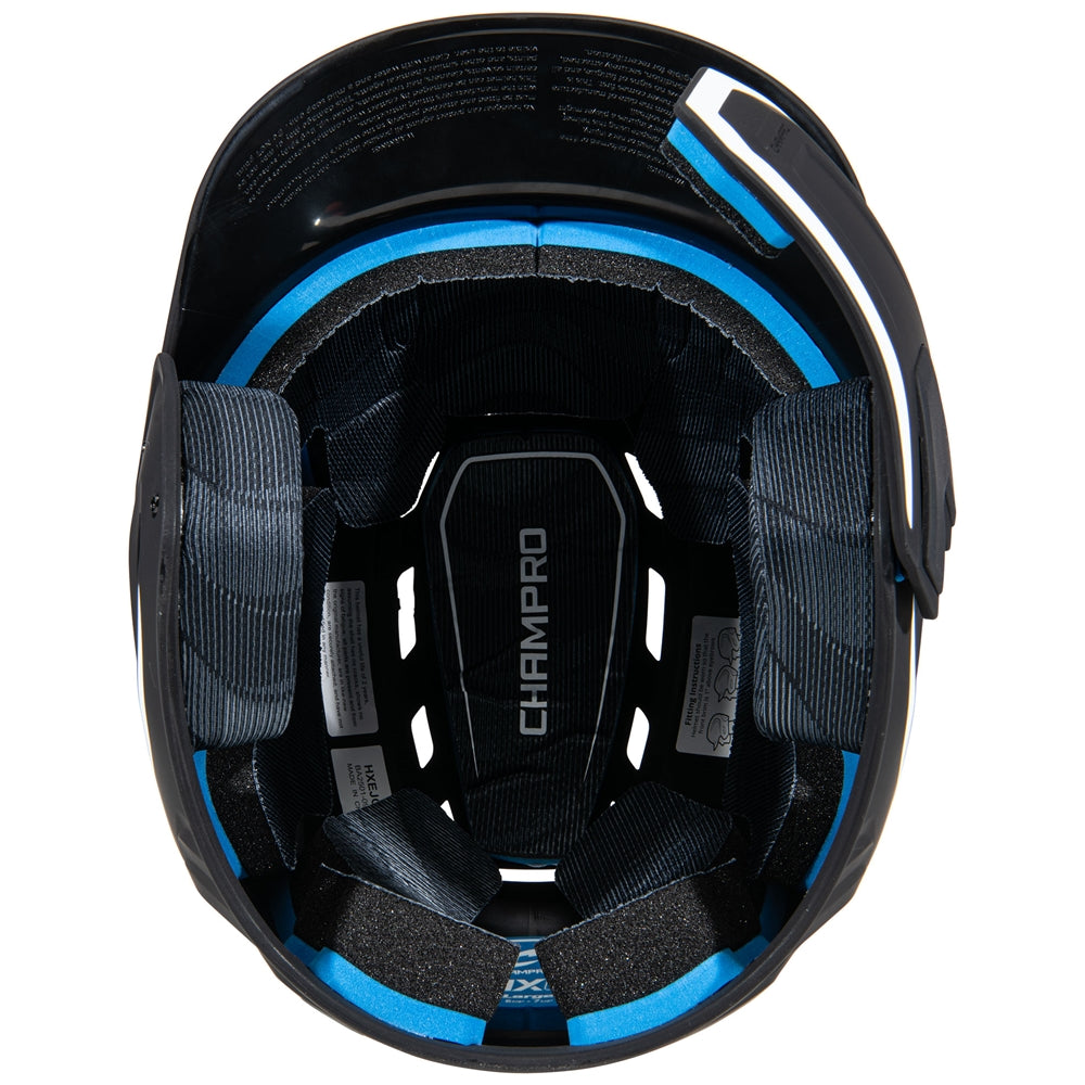 Champro HXE Matte Batting Helmet W/Jaw Guard