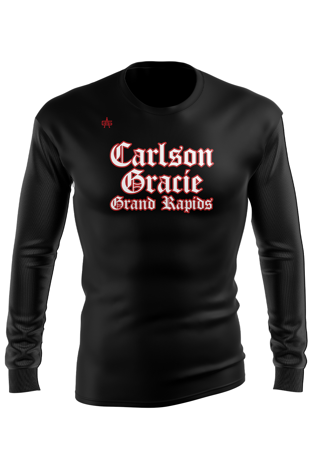 Carlson Gracie Sublimated Performance Long Sleeve Compression Top- Word Logo