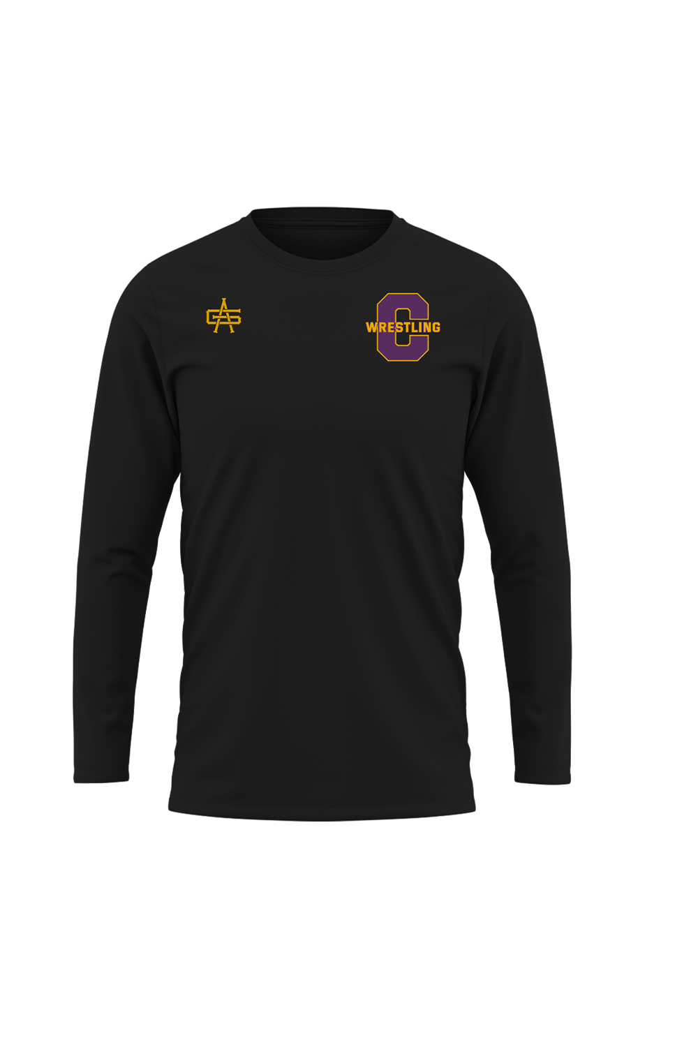 Caro Wrestling Sublimated Performance Long Sleeve Tee- Small Text