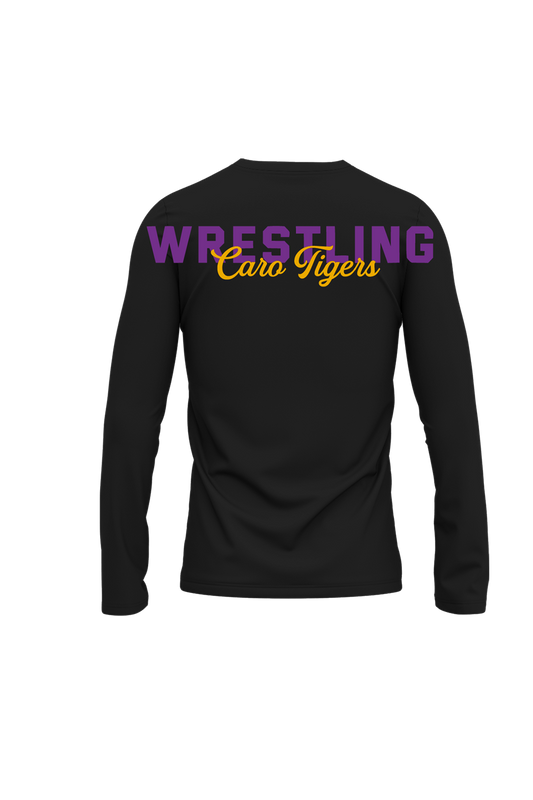 Caro Wrestling Sublimated Performance Long Sleeve Tee- Large Text
