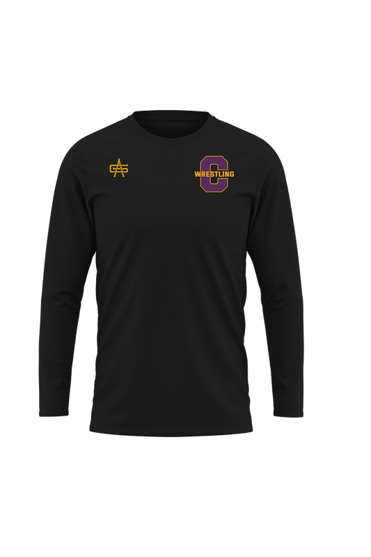 Caro Wrestling Sublimated Performance Long Sleeve Tee- Large Text