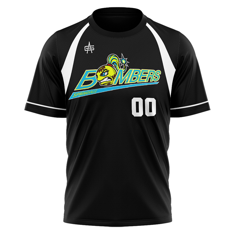 Springville Bombers Sublimated No Button Jersey with name/number Customization
