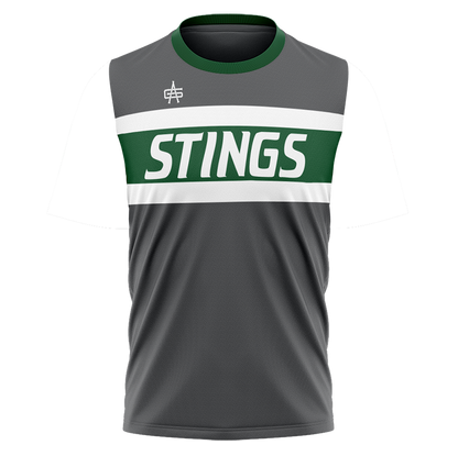 Williamston Stings Softball Sleeveless Jersey- Grey