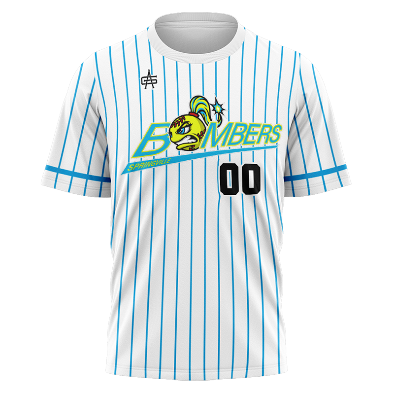 Springville Bombers Sublimated No Button Jersey with name/number Customization