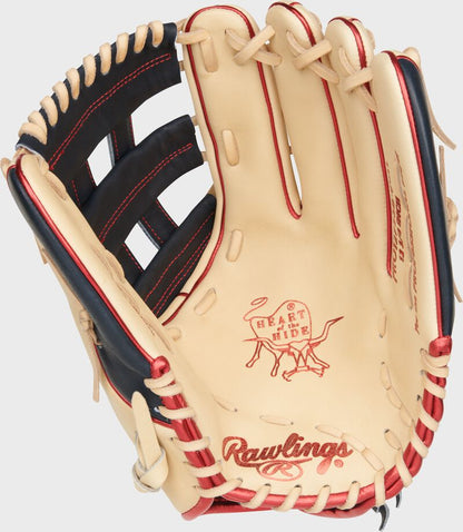 Rawlings 12.75-Inch Heart of the Hide Outfield Fastpitch Glove, Left Hand Throw