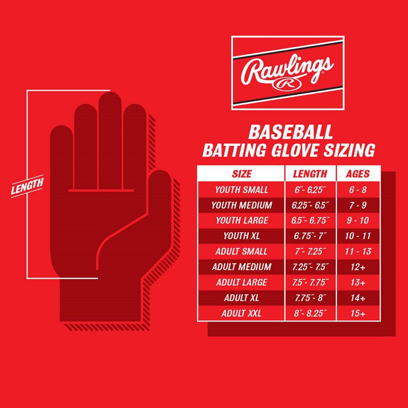Rawlings Workhorse Baseball Batting Gloves