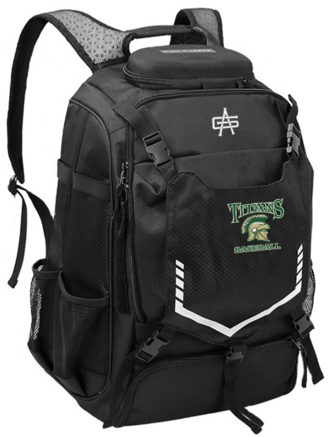 Velocity Black Bat Bag with Titans Baseball Logo