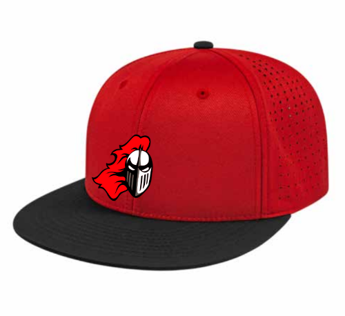 Point Knights Embroidered Hat-Red/Black