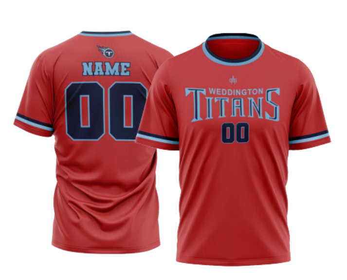 Weddington Titans Football Men's Sublimated Short Sleeve Dri-Fit Tee