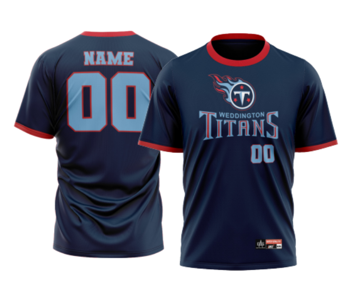 Weddington Titans Football Men's Sublimated Short Sleeve Dri-Fit Tee
