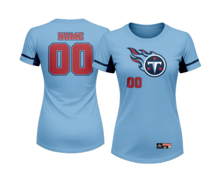 Weddington Titans Football Women's Sublimated Short Sleeve Dri-Fit Tee