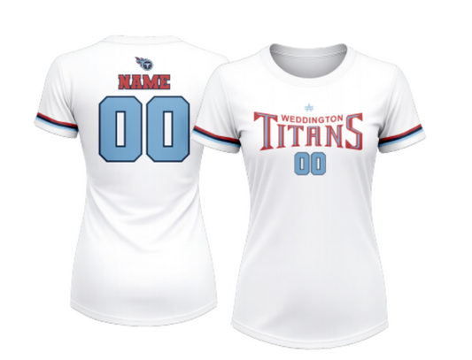 Weddington Titans Football Women's Sublimated Short Sleeve Dri-Fit Tee
