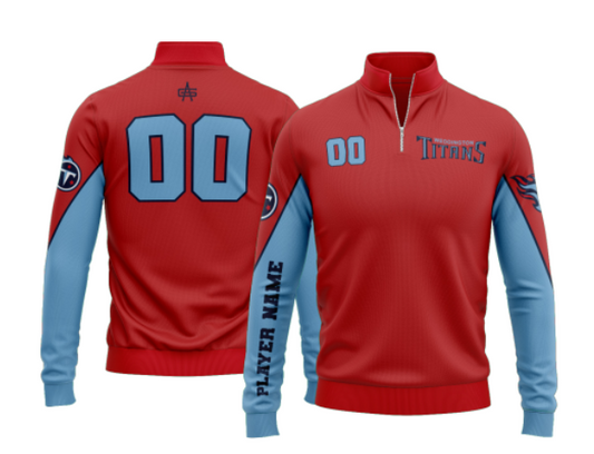 Weddington Titans Football Sublimated Performance Quarter Zip