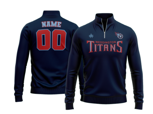 Weddington Titans Football Sublimated Performance Quarter Zip