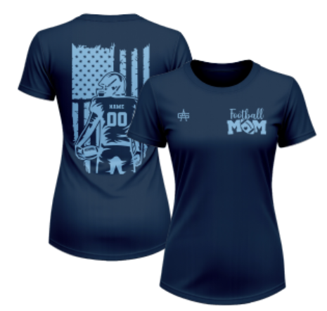Weddington Titans Football "Mom" Sublimated Short Sleeve Dri-Fit Tee