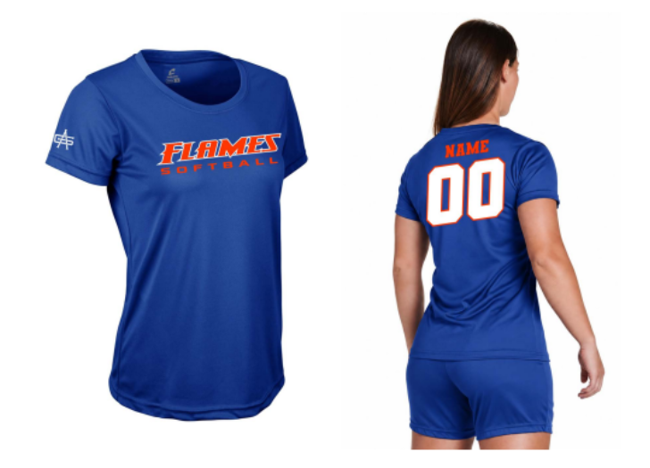 Flames MI Softball Women's Vision Tee DTF Jersey