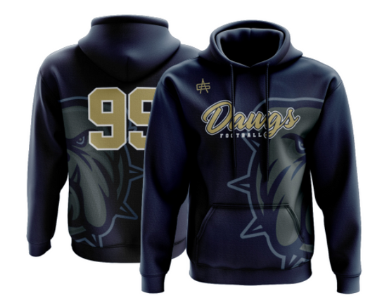 Otsego Football Customizable Dawgs Performance Sublimated Hoodie