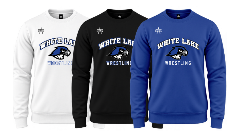 White Lake MS Wrestling Gutsy Maverick Essential Fleece Crew