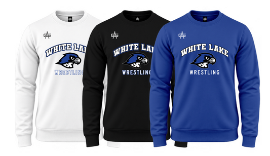 White Lake MS Wrestling Gutsy Maverick Essential Fleece Crew