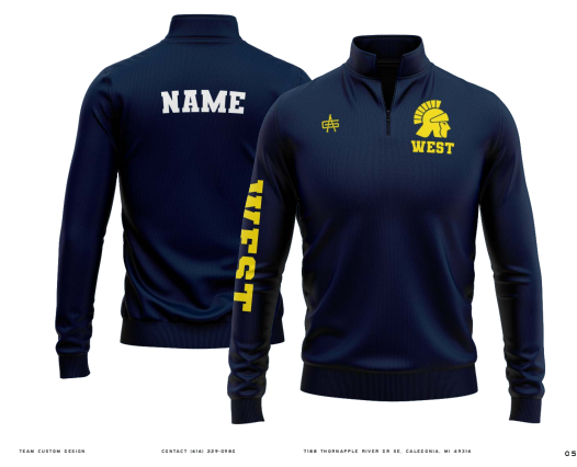 Wausau Wrestling Quarter Zip - Custom Name