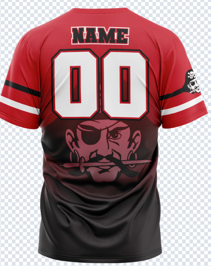 Cardington Pirates Softball  Sublimated No-Button Custom Fan Jersey