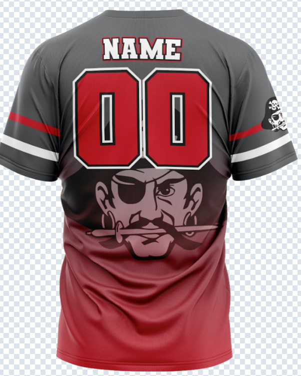 Cardington Pirates Softball  Sublimated No-Button Custom Fan Jersey