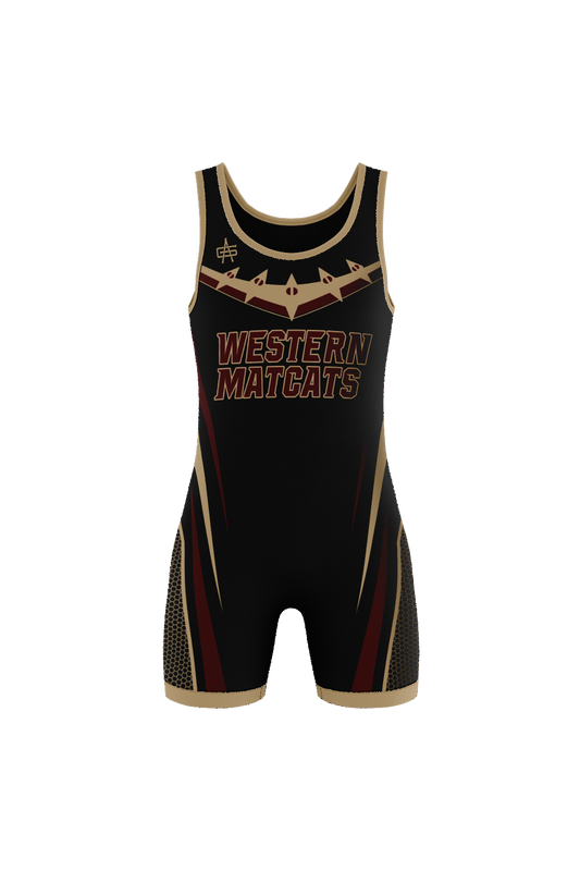 Parma Western MatCats Wrestling Men's Sublimated Performance Singlet