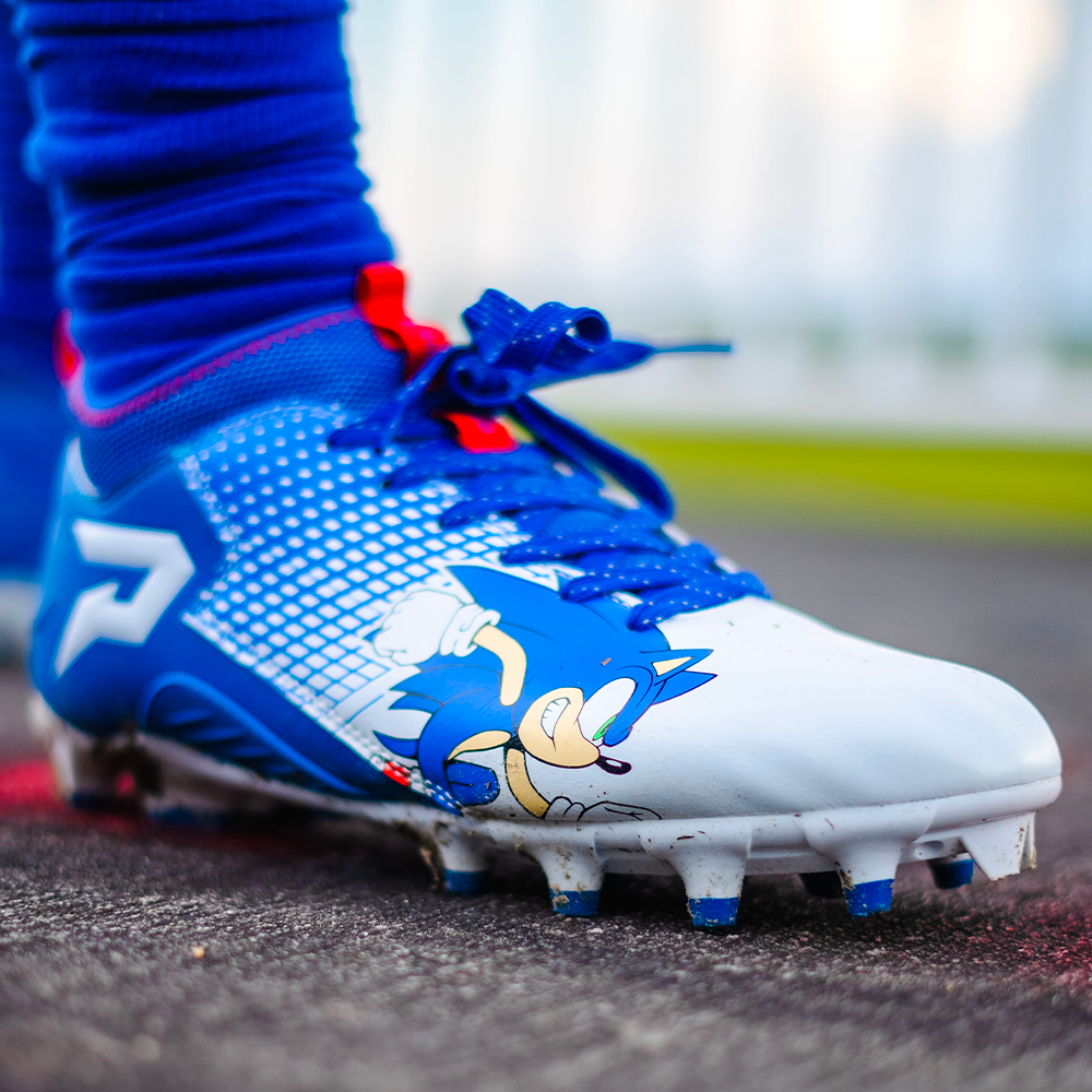 Sonic the Hedgehog Football Cleats by Phenom Elite