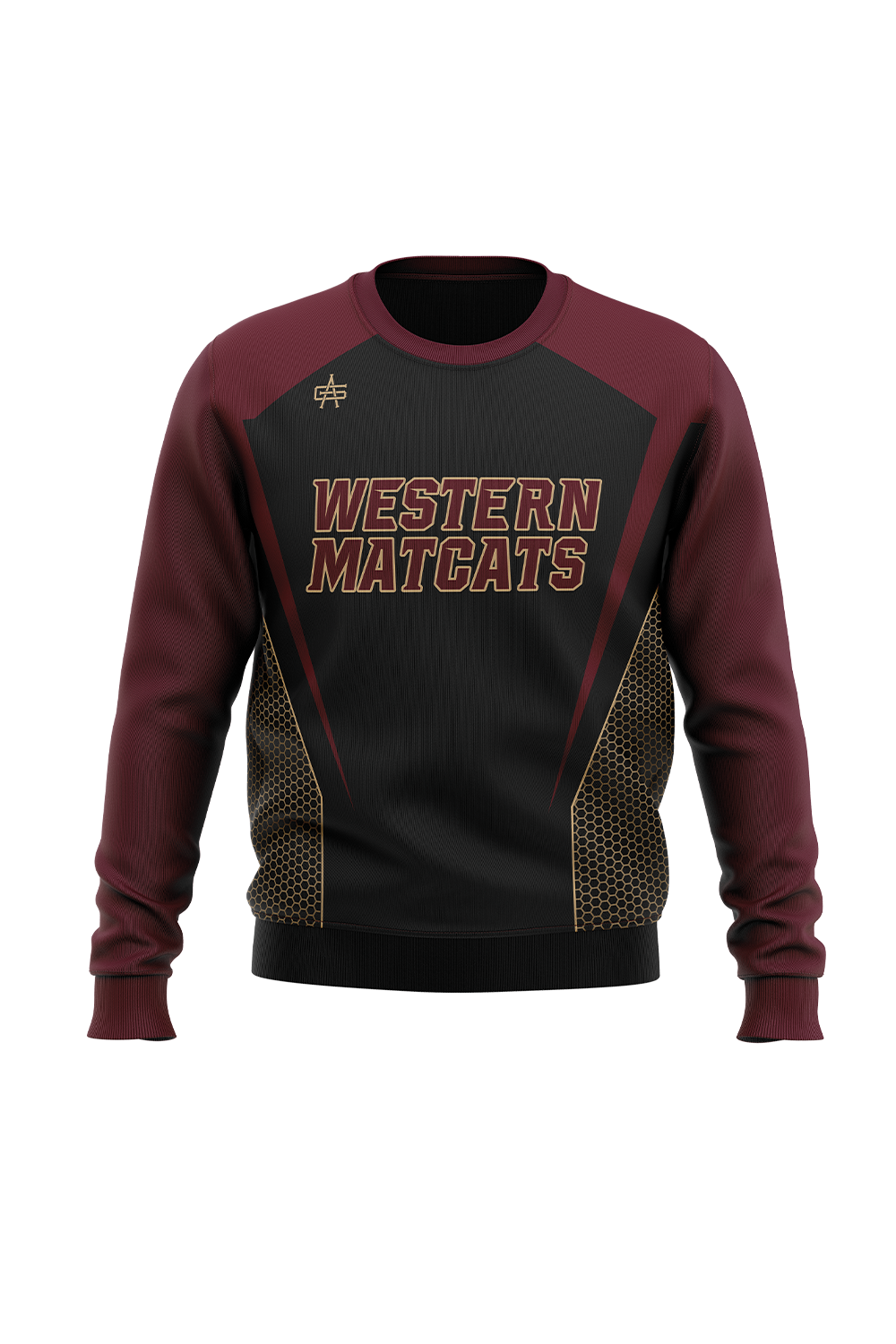 Parma Western MatCats Wrestling Charged Sublimated Performance Crewneck Sweatshirt