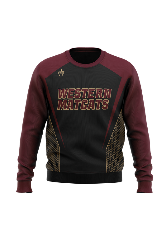Parma Western MatCats Wrestling Charged Sublimated Performance Crewneck Sweatshirt