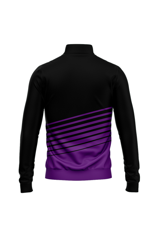 Spartans Football Sublimated Performance Quarter Zip- Black