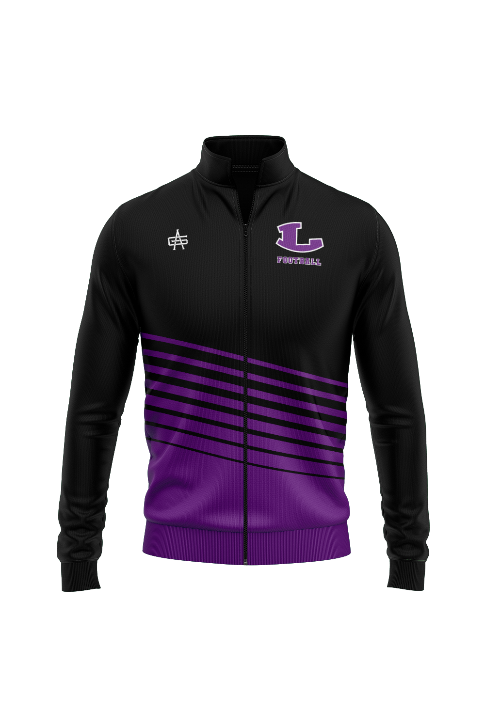 Spartans Football Sublimated Performance Quarter Zip- Black