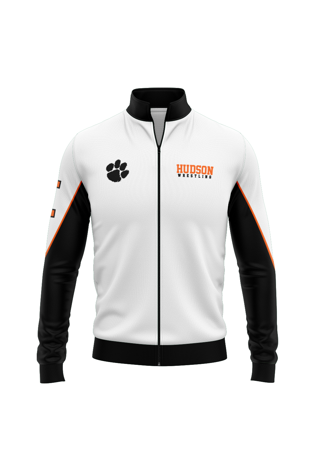 Hudson Wrestling Charged Sublimated Performance Full Zip - White