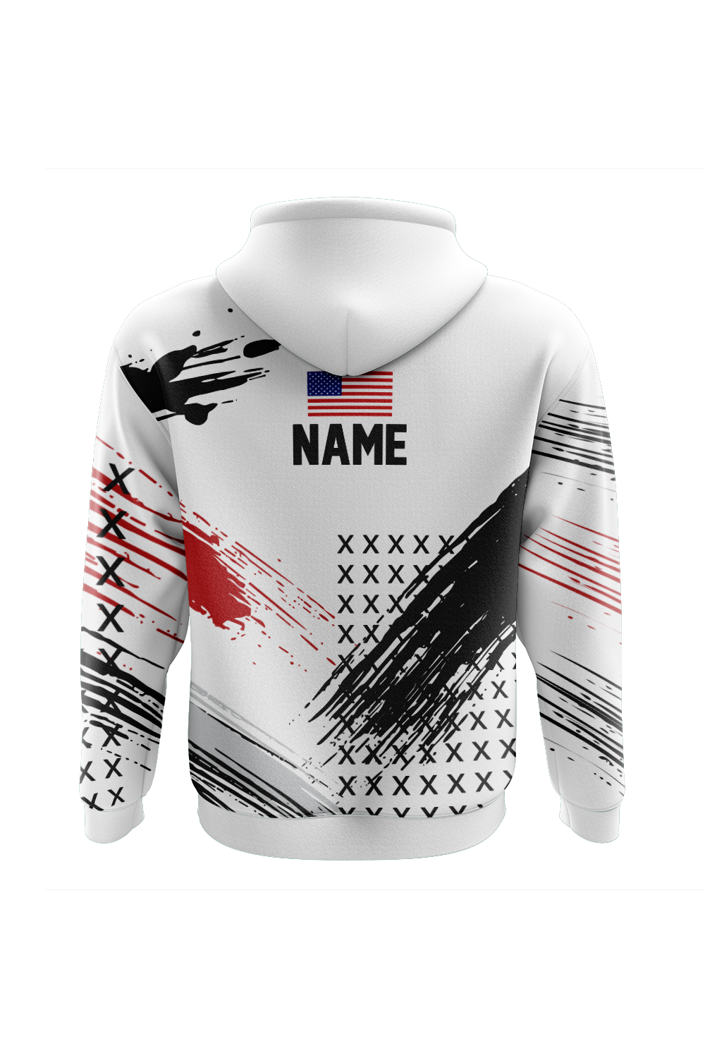 Linden Rev Wrestling Sublimated Charged Performance Hoodie - White
