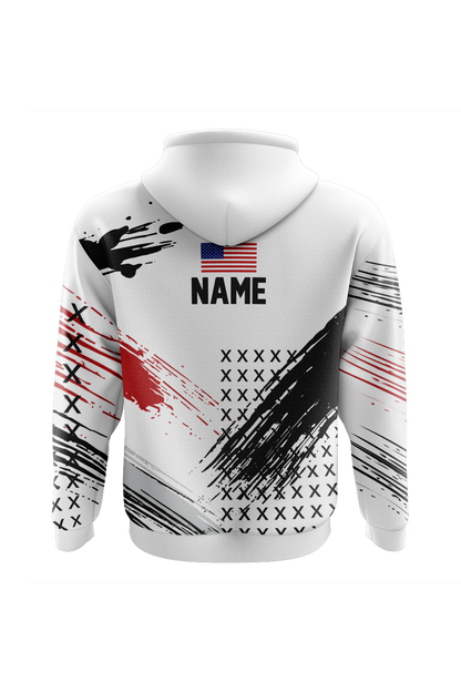 Linden Rev Wrestling Sublimated Charged Performance Hoodie - White