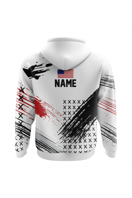 Linden Rev Wrestling Sublimated Charged Performance Hoodie - White