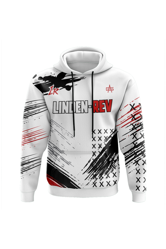 Linden Rev Wrestling Sublimated Charged Performance Hoodie - White