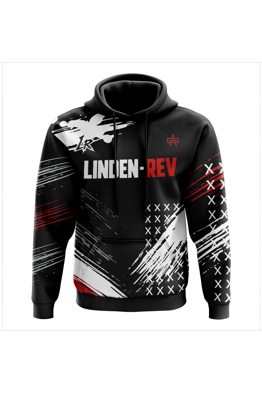Linden Rev Wrestling Sublimated Charged Performance Hoodie - Black