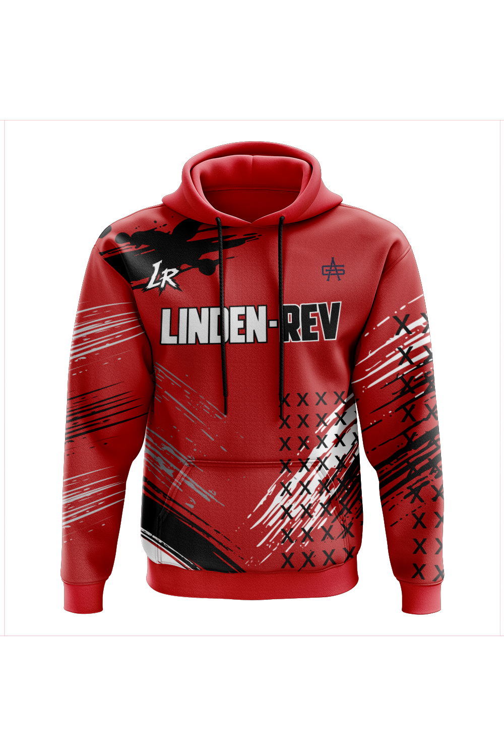 Linden Rev Wrestling Sublimated Charged Performance Hoodie - Red