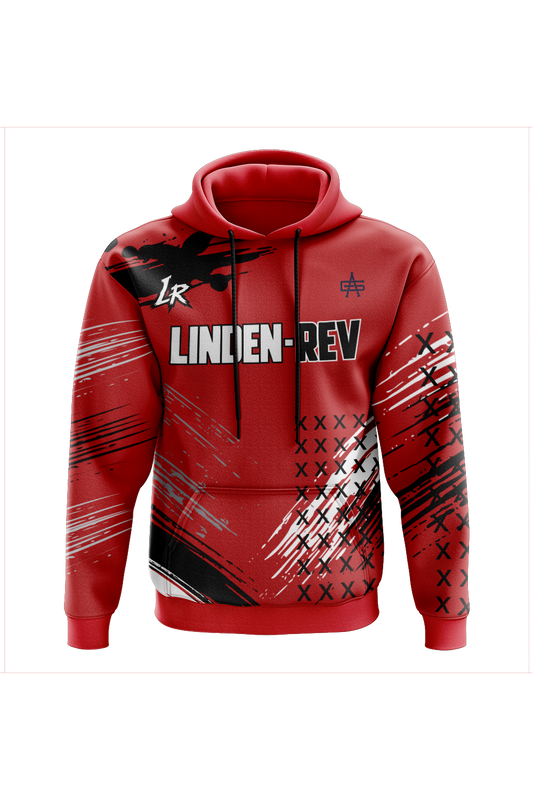 Linden Rev Wrestling Sublimated Charged Performance Hoodie - Red