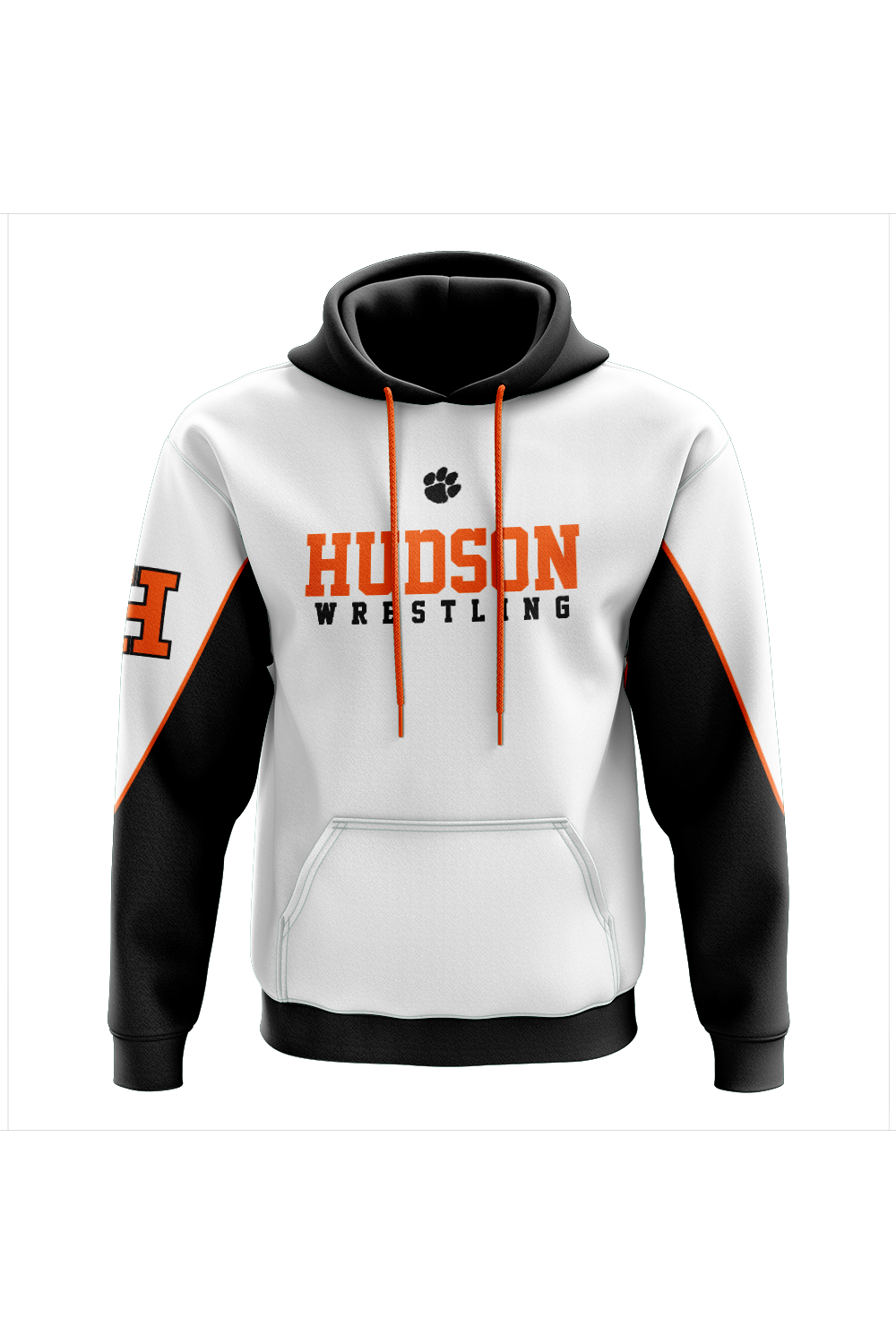 Hudson Wrestling Sublimated Charged Performance Hoodie - White