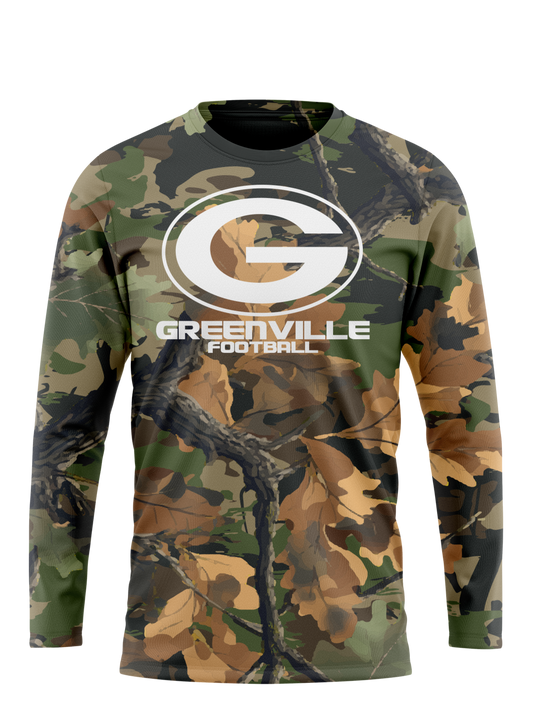 Greenville Football Gutsy IGNITE+ Hunter Camo Long Sleeve Tee - Adult and Youth Sizes