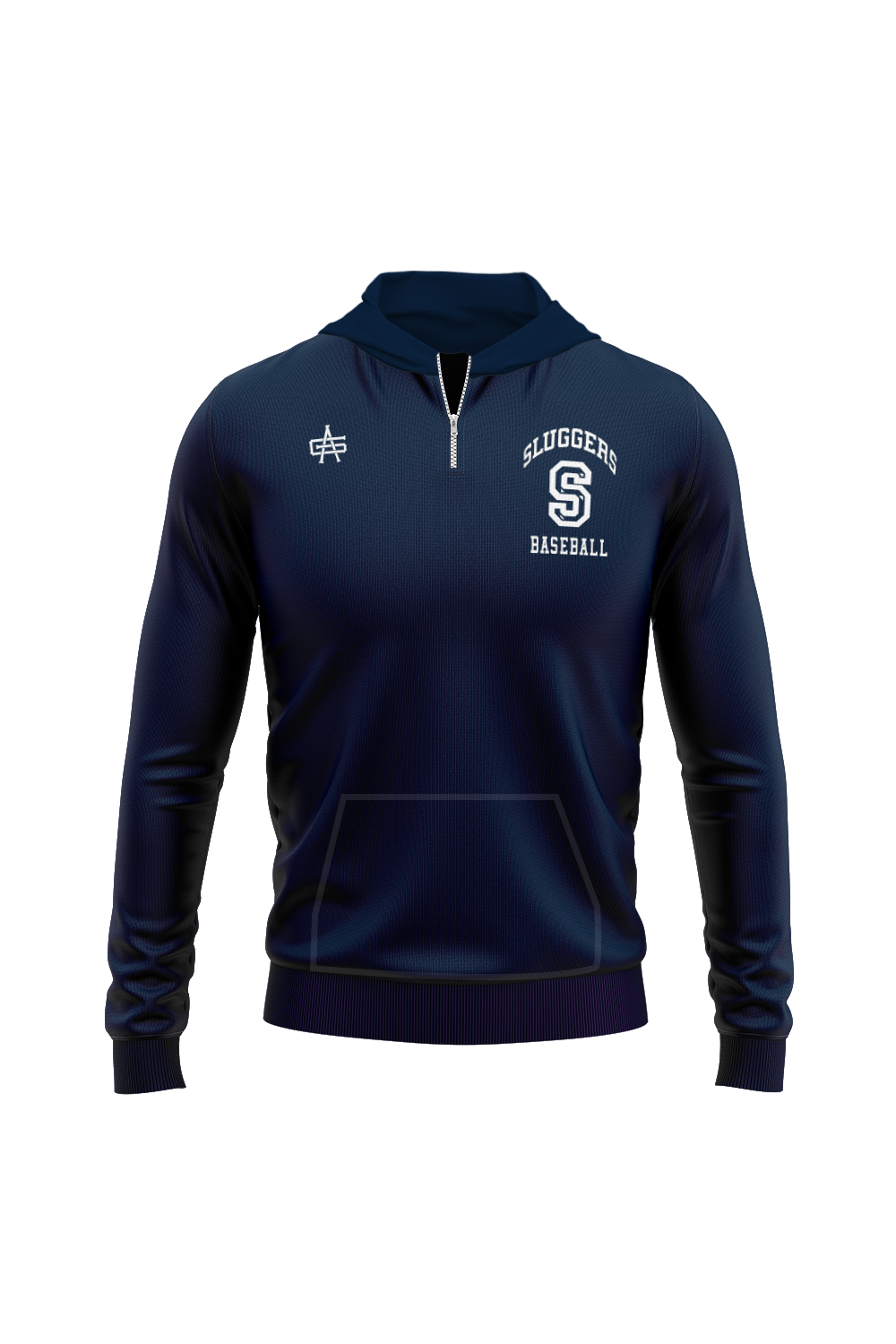 Sluggers Baseball Sublimated Charged Hooded Performance Quarter-Zip