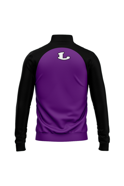 Spartans Football Sublimated Performance Quarter Zip- Purple